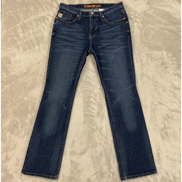 Cinch Other - Cinch Ian Slim Fit Bootcut Jeans 33x34 Dark Wash Stretch Denim Cowboy Workwear